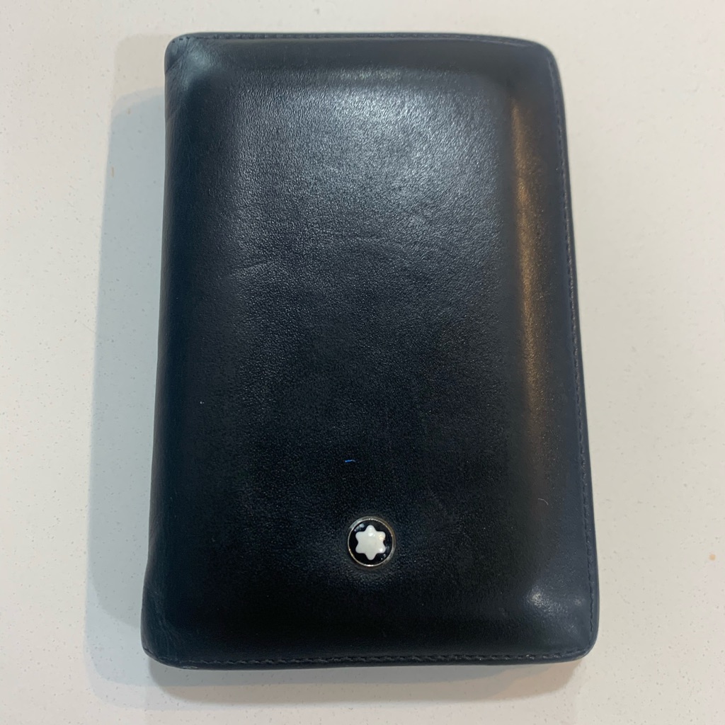 Mont Blanc Wallet With Dust Bag, Box And Papers